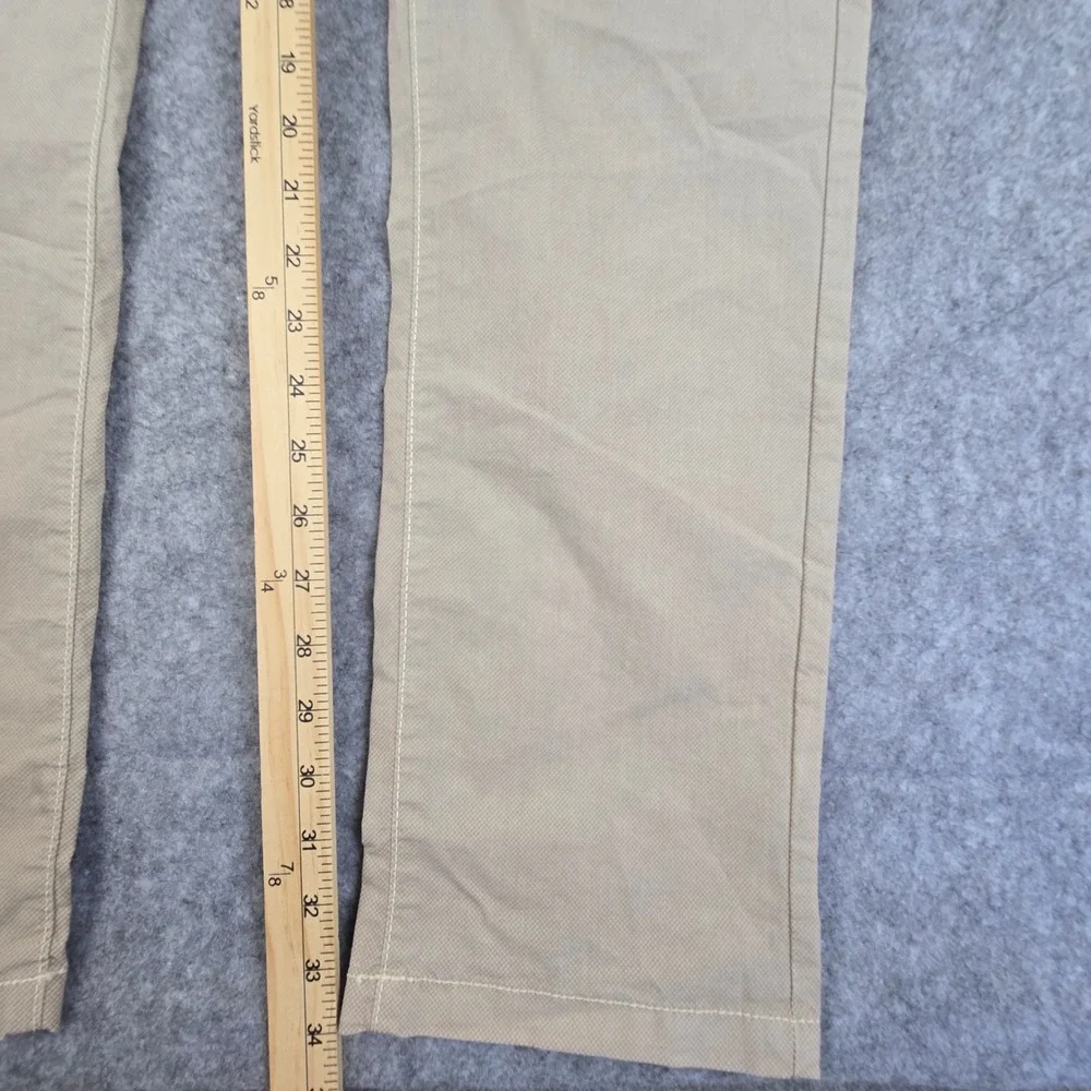 Ballin Crescent Nailshead Pants Mens 35 Khaki Modern Fit Cotton Stretch Trousers